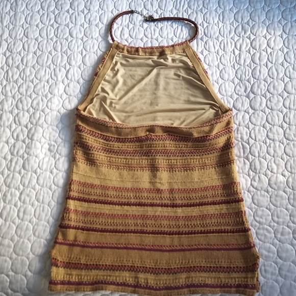 NEW Lauren Ralph Lauren Fair Isle Knitted Halter Sweater Tank with Leather - Picture 3 of 7